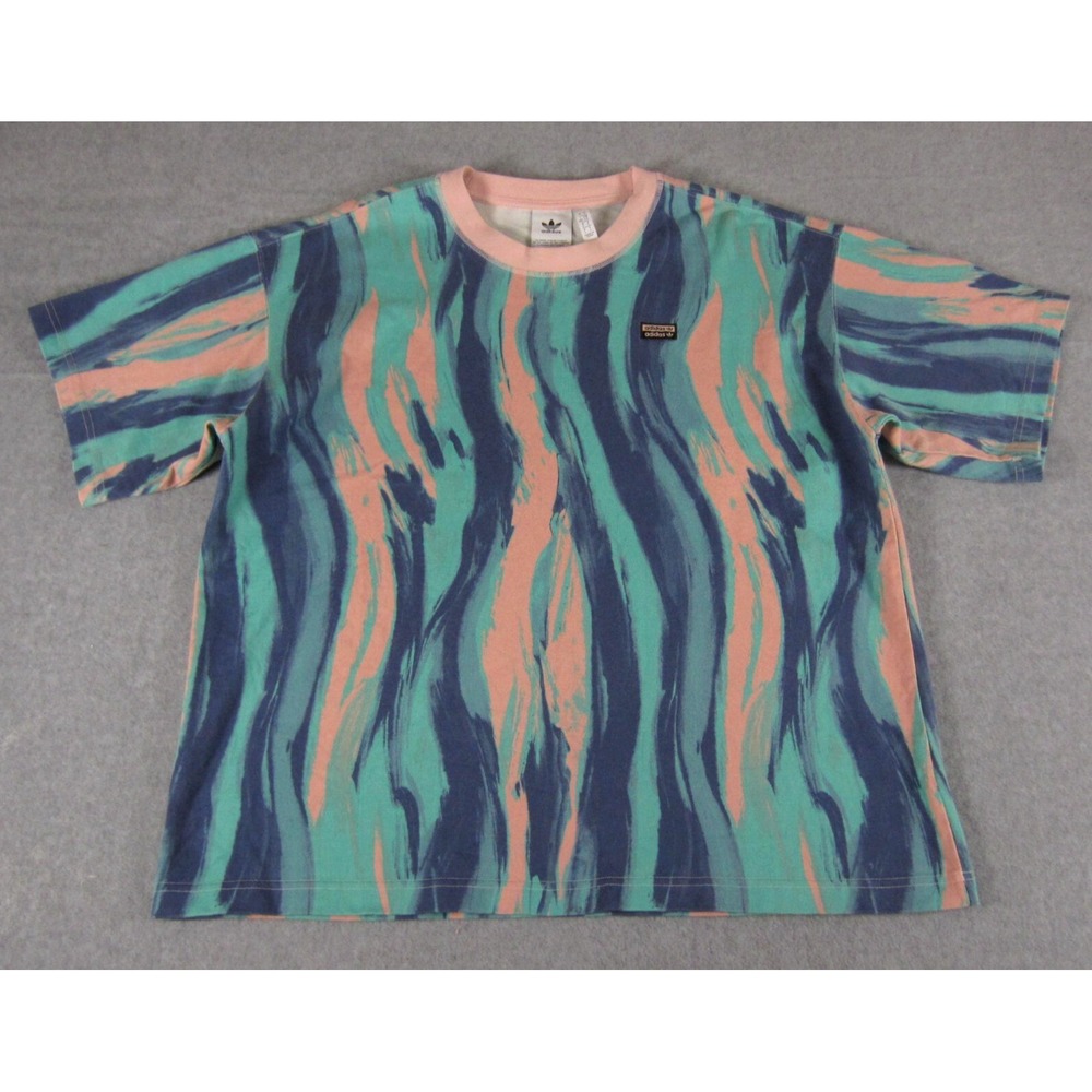 Adidas Shirt Mens Large Multicolor RYV Originals Abstract Tie Dye Streetwear